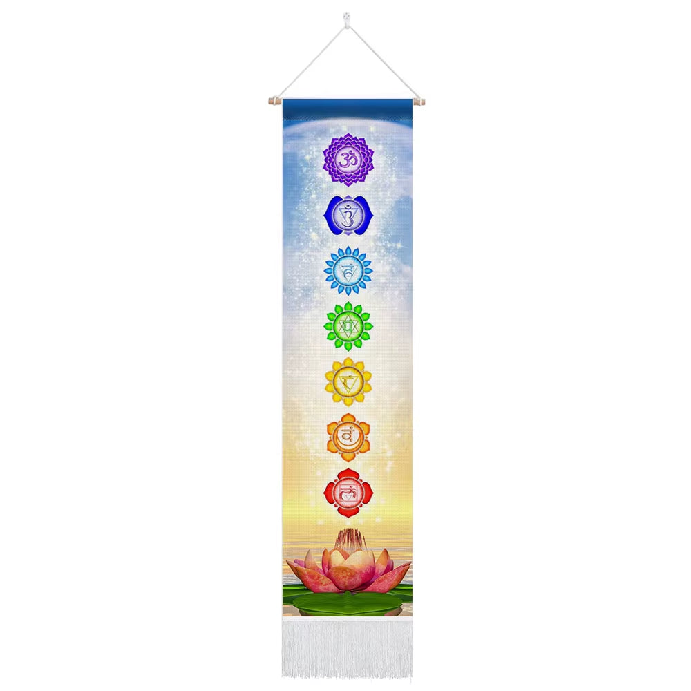 🧘‍♂️ Seven Chakra Wall Tapestry – Mandala Yoga & Meditation Wall Hanging Spiritual Room Décor for Energy Alignment & Mindful Living by Spiritual Abacus