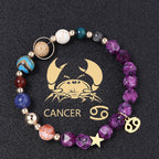 Spiritual Abacus Twelve Constellations Natural Stone Bracelet with Eight Planets