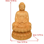 Spiritual Abacus Natural Cypress Buddha Statue