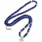 Spiritual Abacus™ Lapis Lazuli Crystal Lotus OM Bracelet – Inner Peace & Intuition Yoga Jewelry