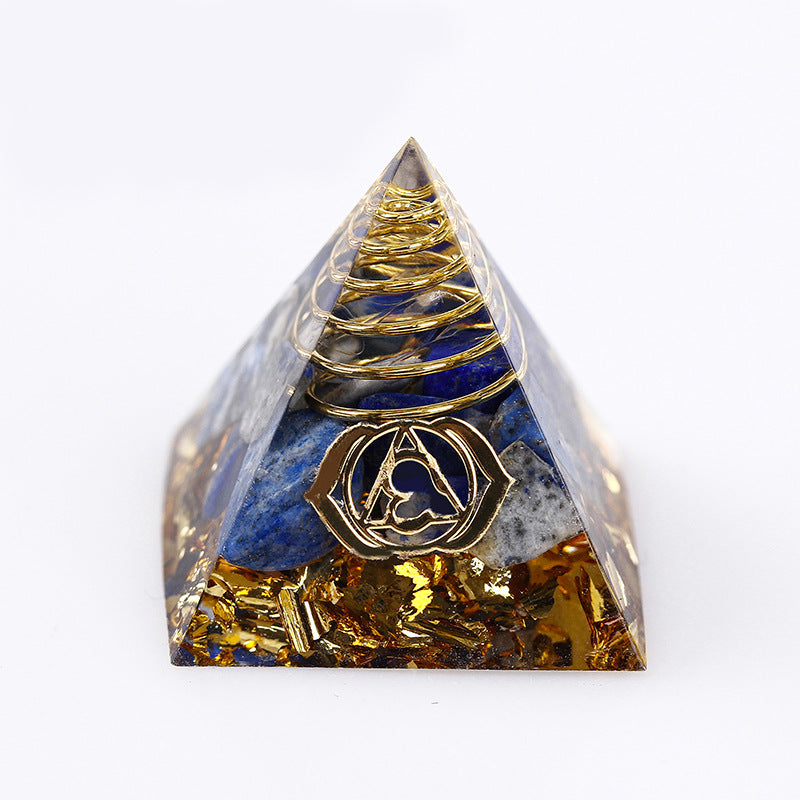 Spiritual Abacus Natural Crystal Gravel Pyramid Epoxy Decoration