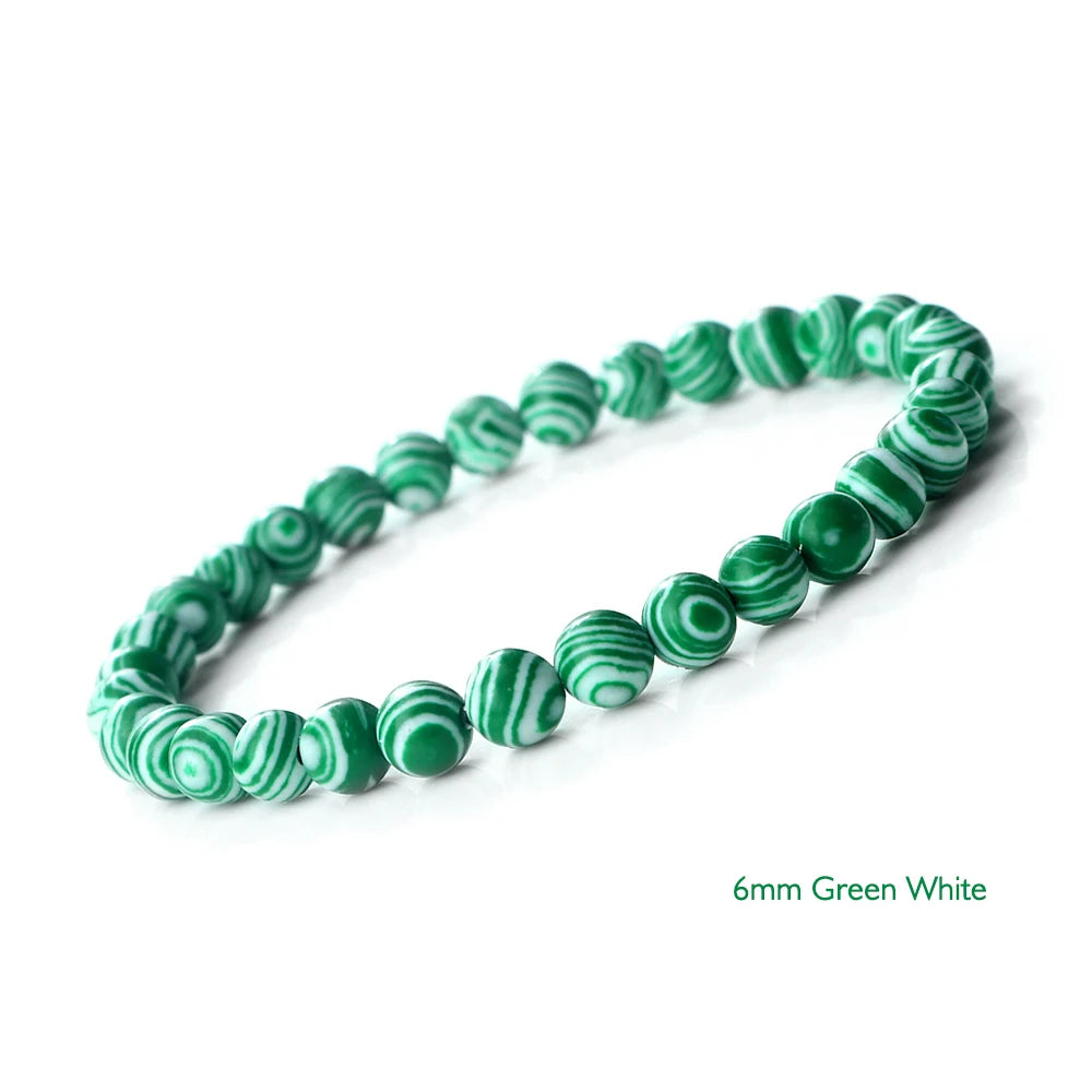 🔷 Blue Malachite Chakra Mala Bracelet – Natural Stone Buddhist Prayer Beads Healing Strand Bracelet for Yoga, Meditation & Energy Balance by Spiritual Abacus