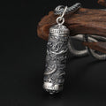 Spiritual Abacus S925 Sterling Silver Tenglong Pattern Buddha Pendant