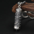 Spiritual Abacus S925 Sterling Silver Tenglong Pattern Buddha Pendant