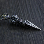 Spiritual Abacus👑 S925 Sterling Silver Retro Crown Vajra Pendant