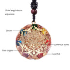 ✨ Spiritual Abacus Luminous Orgonite Sri Yantra Pendant – Chakra Healing & EMF Protection Necklace