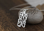 Spiritual Abacus 999 Pure Silver Tibetan Pendant – OM Mani Padme Hum Mantra Amulet for Protection & Good Luck
