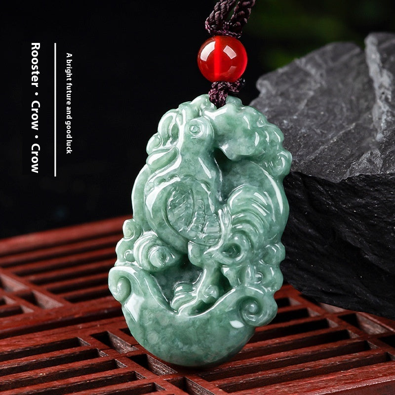 Spiritual Abacus Natural Cargo Jade Chinese Zodiac Pendant Ornaments (12 Signs)