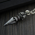 Spiritual Abacus👑 S925 Sterling Silver Retro Crown Vajra Pendant