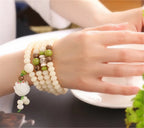 Spiritual Abacus 108 Bodhi Root Lotus Mala Bracelet