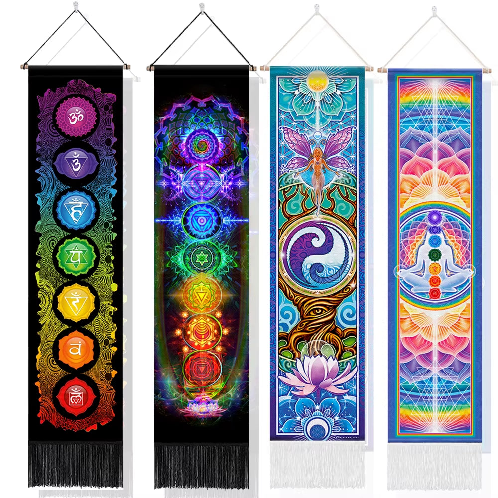 🧘‍♂️ Seven Chakra Wall Tapestry – Mandala Yoga & Meditation Wall Hanging Spiritual Room Décor for Energy Alignment & Mindful Living by Spiritual Abacus