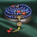 Spiritual Abacus Natural 5A Imperial Lapis Lazuli 108 Beads Bracelet | Healing Crystal Mala