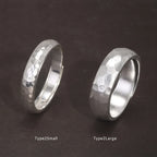 Genuine Sterling Silver 999 Hammer Pattern Men'S and Women'S Rings Six-Character Mantra Simple Jewelry