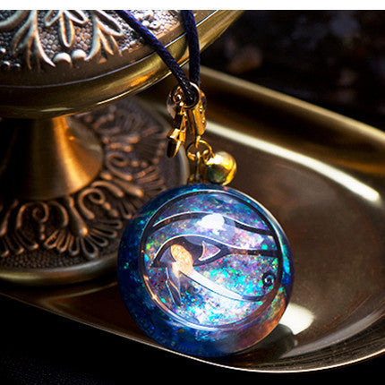 Spiritual Abacus™ Mandala Meditation Pendant – Blue Crystal Necklace & Car Keychain