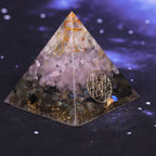 Spiritual Abacus Pink Crystal Orgone Pyramid
