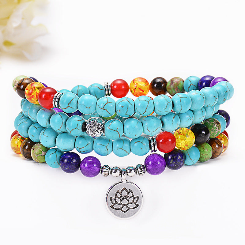 Spiritual Abacus™ Yoga OM Tree of Life & Lotus Pendant Bracelet