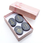 Spiritual Abacus Four Stones Reiki Symbol Flat Oval Stone
