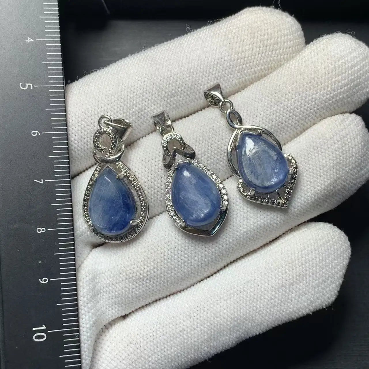 🔷 Spiritual Abacus – Natural Blue Kyanite Pendant Necklace
