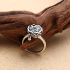 Spiritual Abacus™ Silver Prayer Wheel Ring – Tibetan OM Mantra & 7 Chakras Jewelry for Men & Women