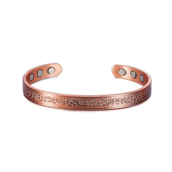 🧲 Spiritual Abacus Pure Copper Magnetic Bracelet – Adjustable Cuff for Arthritis Pain Relief