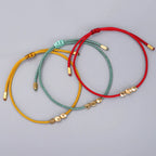 Spiritual Abacus™ Red String Bracelet – Handwoven Wax Cord Friendship & Mindfulness Jewelry