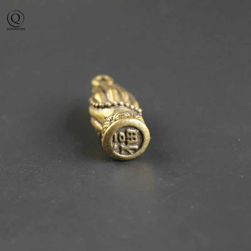 Spiritual Abacus™ Pure Copper Folded Hands Keychain – Buddha-Inspired Brass Pendant Charm for Mindful Living