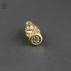 Spiritual Abacus™ Pure Copper Folded Hands Keychain – Buddha-Inspired Brass Pendant Charm for Mindful Living