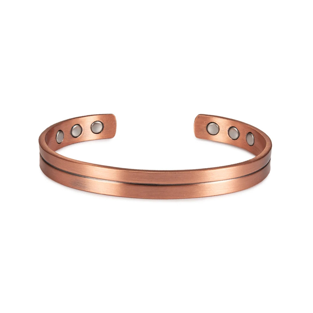 🧲 Spiritual Abacus Pure Copper Magnetic Bracelet – Adjustable Cuff for Arthritis Pain Relief