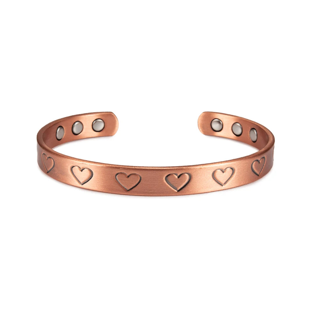 🧲 Spiritual Abacus Pure Copper Magnetic Bracelet – Adjustable Cuff for Arthritis Pain Relief