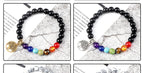 🌈 Spiritual Abacus 7 Chakra Tree of Life Bracelet Natural Stone Reiki Beads