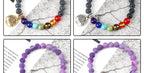 🌈 Spiritual Abacus 7 Chakra Tree of Life Bracelet Natural Stone Reiki Beads
