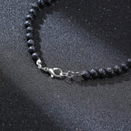 🗡️ Spiritual Abacus Tibetan Phurba Kilaya Necklace Tiger’s Eye & Lava Stone Necklace