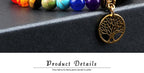 🌈 Spiritual Abacus 7 Chakra Tree of Life Bracelet Natural Stone Reiki Beads