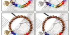 🌈 Spiritual Abacus 7 Chakra Tree of Life Bracelet Natural Stone Reiki Beads
