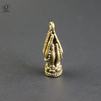 Spiritual Abacus™ Pure Copper Folded Hands Keychain – Buddha-Inspired Brass Pendant Charm for Mindful Living