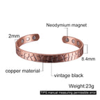 🧲 Spiritual Abacus Pure Copper Magnetic Bracelet – Adjustable Cuff for Arthritis Pain Relief