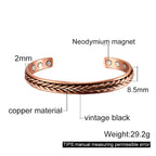 🧲 Spiritual Abacus Pure Copper Magnetic Bracelet – Adjustable Cuff for Arthritis Pain Relief