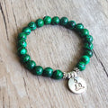 Spiritual Abacus™ Malachite Beaded Bracelet – Handmade Yoga Chakra Mala Bracelet for Meditation, Balance & Mindfulness