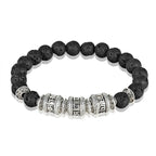Spiritual Abacus™ Tiger Eye Mantra Beaded Bracelet – Natural Stone Unisex OM-Inspired Energy Bracelet