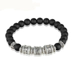 Spiritual Abacus™ Tiger Eye Mantra Beaded Bracelet – Natural Stone Unisex OM-Inspired Energy Bracelet