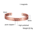 🧲 Spiritual Abacus Pure Copper Magnetic Bracelet – Adjustable Cuff for Arthritis Pain Relief
