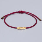 Spiritual Abacus™ Red String Bracelet – Handwoven Wax Cord Friendship & Mindfulness Jewelry