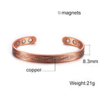 🧲 Spiritual Abacus Pure Copper Magnetic Bracelet – Adjustable Cuff for Arthritis Pain Relief