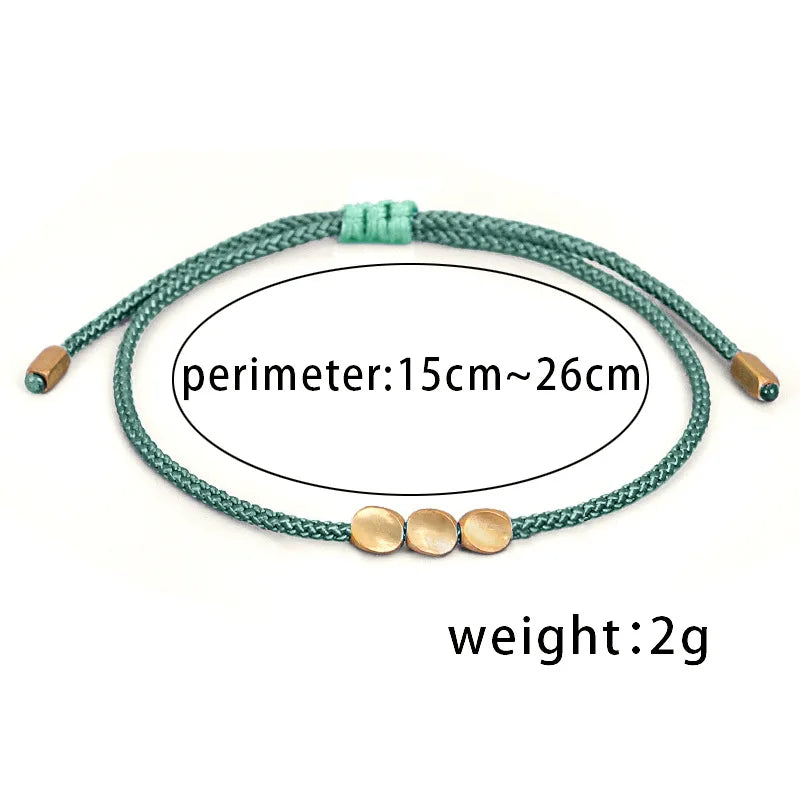 Spiritual Abacus™ Red String Bracelet – Handwoven Wax Cord Friendship & Mindfulness Jewelry