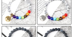 🌈 Spiritual Abacus 7 Chakra Tree of Life Bracelet Natural Stone Reiki Beads
