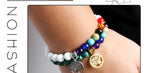 🌈 Spiritual Abacus 7 Chakra Tree of Life Bracelet Natural Stone Reiki Beads