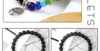 🌈 Spiritual Abacus 7 Chakra Tree of Life Bracelet Natural Stone Reiki Beads