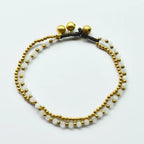 Spiritual Abacus™ Turquoise & Copper Bead Anklet – Bohemian Style Women’s Beach Jewelry with Bells