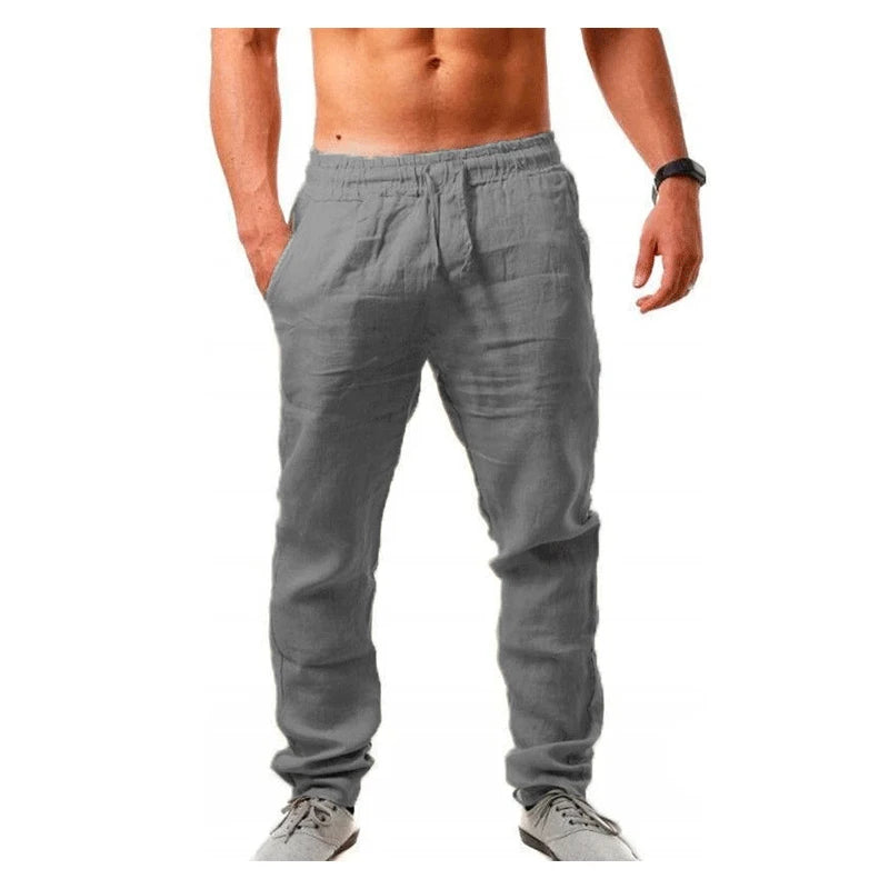 Men’s Cotton & Hemp Linen Straight-Leg Pants
Breathable • Comfortable • Casual Home & Streetwear Trousers for Spring & Summer