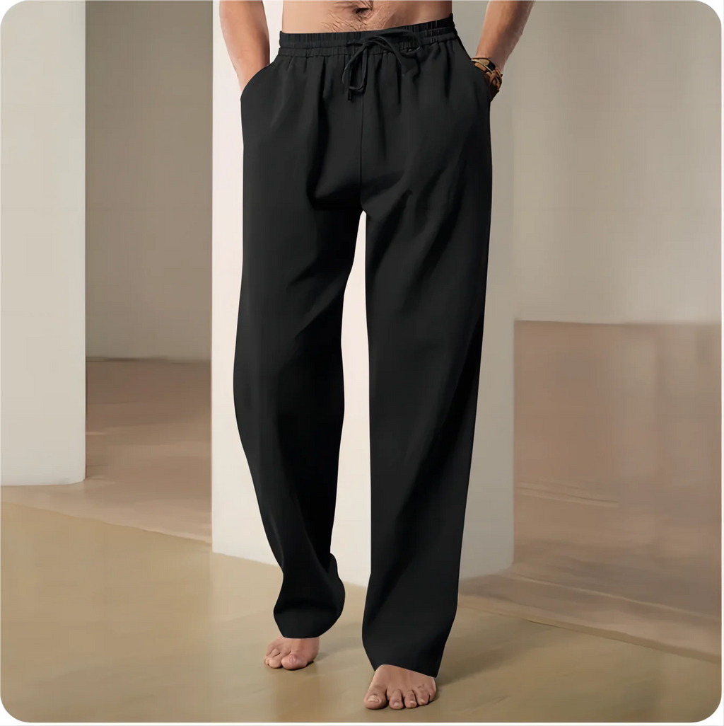 Men’s Cotton & Hemp Linen Straight-Leg Pants
Breathable • Comfortable • Casual Home & Streetwear Trousers for Spring & Summer